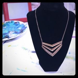 Edgy Gold Chevron Necklace